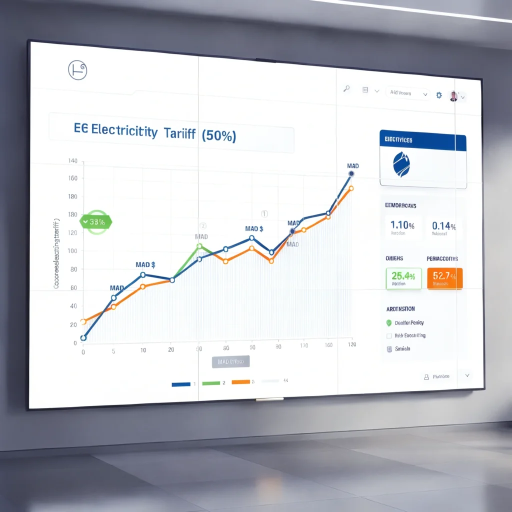 ONEE Electricity Tariff Historical Data Chart for Morocco